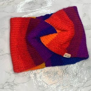 Knitted Handmade Ear Warmers | Color: Rainbow